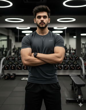 Arms Crossed Muscle Tension Pose