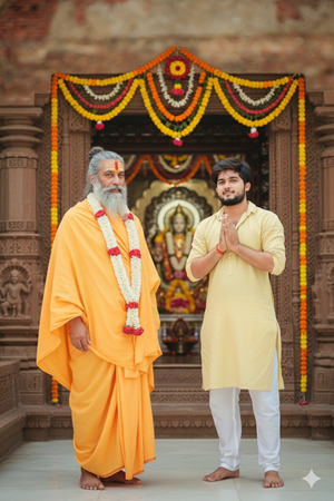 Both Facing Temple Devotional Moment