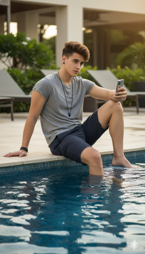 Both Hands Back Leaning Pose Luxury Chill