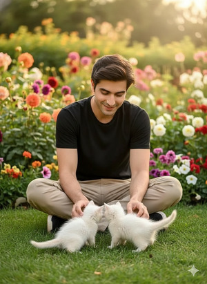 Both Hands Reaching Toward Kittens Soft Emotional