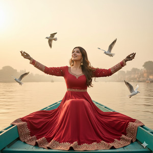 Both hands open cinematic joy