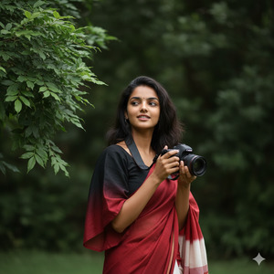 Camera Raised Slightly Mid Candid Moment