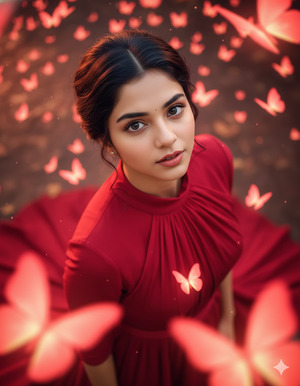 Chin Slightly Raised Soft Gaze