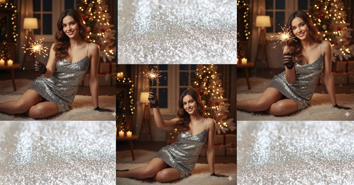 Christmas Sparkler Portrait