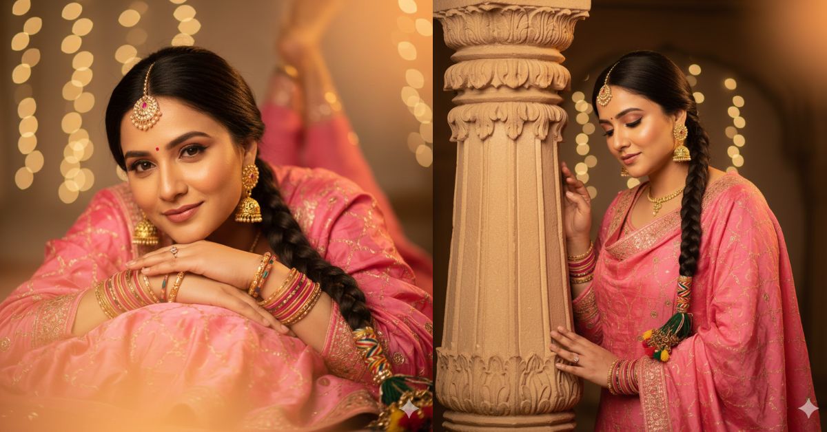 Cinematic Chikankari Portrait