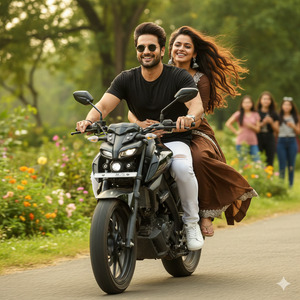 Cinematic Couple Riding Yamaha MT 15