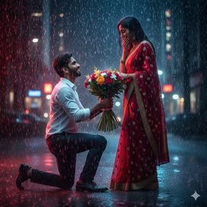 Cinematic Rain Proposal Romance