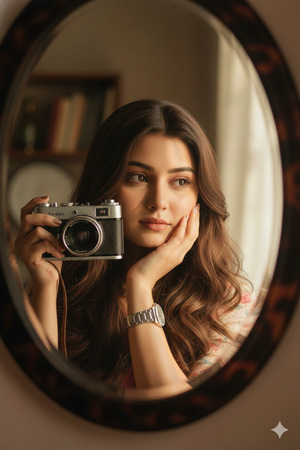 Close Up Mirror Frame Pose