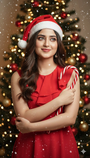 Close to Chest Cozy Holiday Pose 33