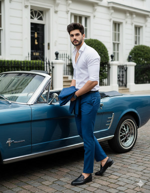 Closing the Car Door Luxury Calm Pose 1