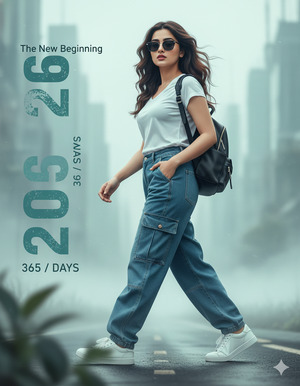 Confident Power Walk Pose