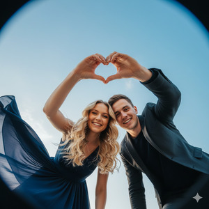 Couple Heart Pose
