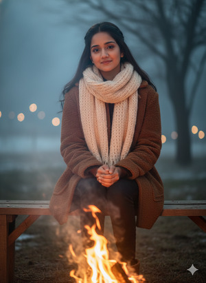 Cozy Winter Portrait of an Indian Woman – Trending