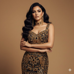 Crossed Arms Elegant Pose