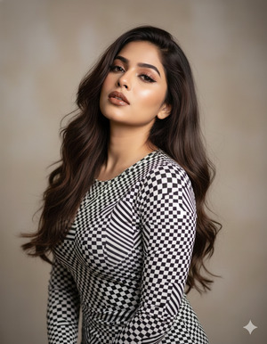 Direct Front Pose with Head Tilt