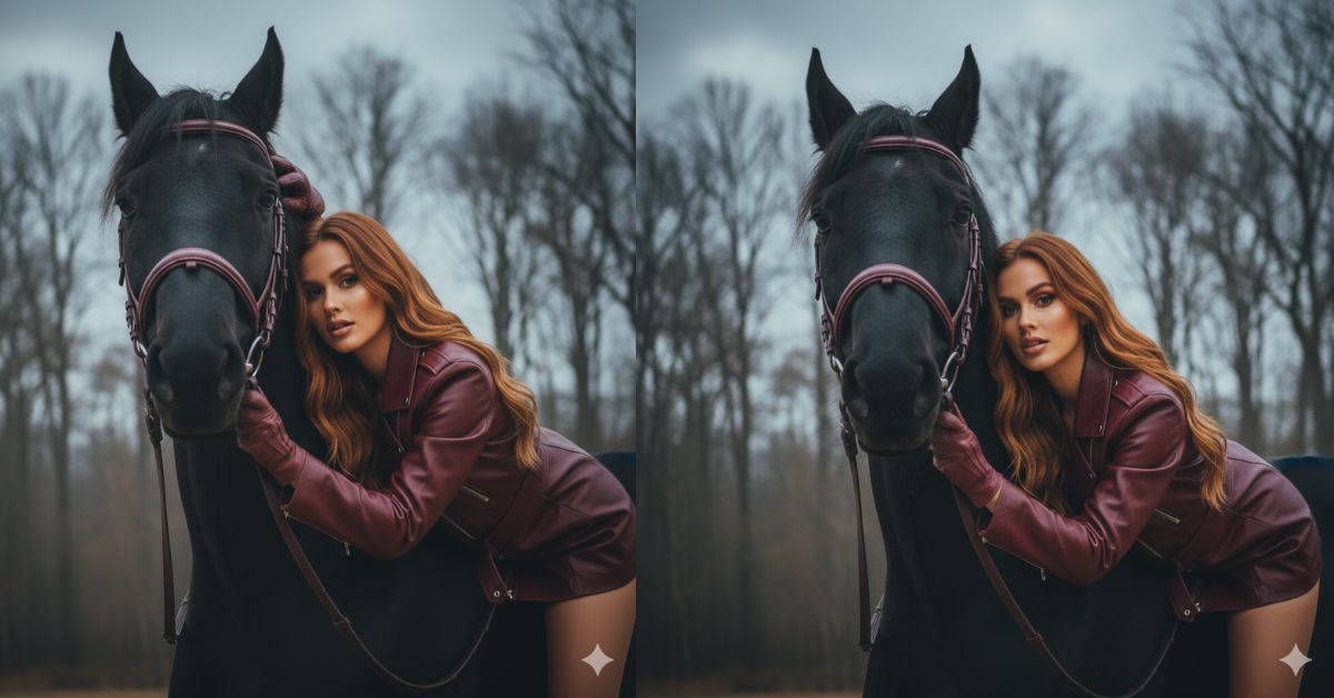 Dreamy Y2K Horse Portrait