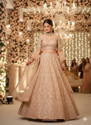 Dupatta Flowing Soft Walking Pose