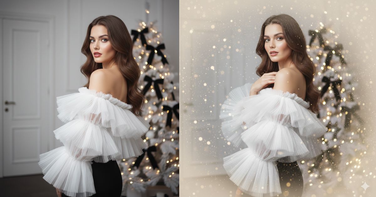 Elegant Over-the-Shoulder Portrait