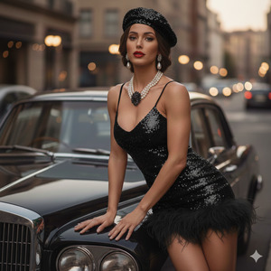 Elegant Vintage Car Photoshoot