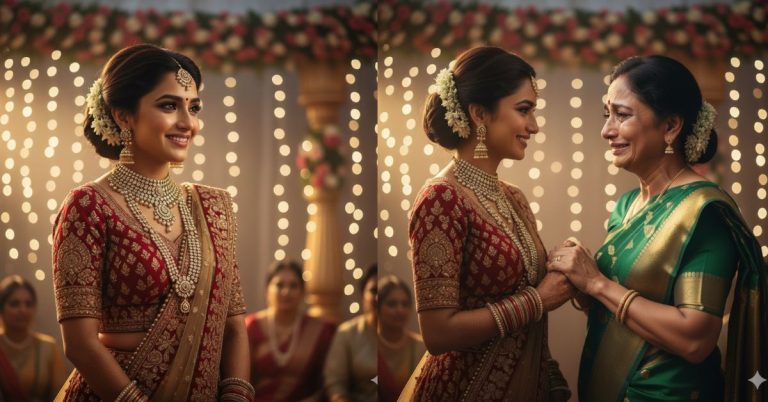 Emotional Wedding Moment Mother’s Blessing Portrait