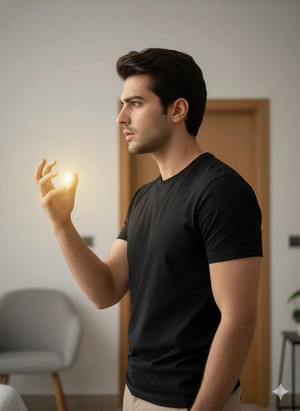 Fingers Curled Energy Control Pose Focused Intense