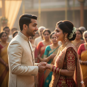 First Look Wedding Moment Without Poses