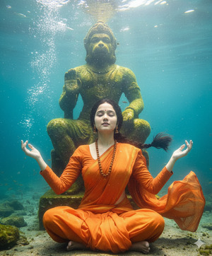 Floating Pose with Hands Gently Raised