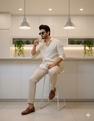 Forward Lean Wine Sip Pose Luxury Bar Vibe 1