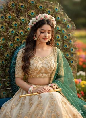 Front Angle Flute Resting on Lap Peaceful Meditation