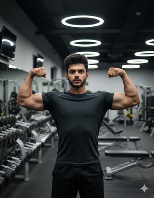 Front Double Biceps Pose Classic Bodybuilding Look