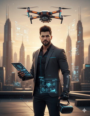 Futuristic Drone Tech Creator Look