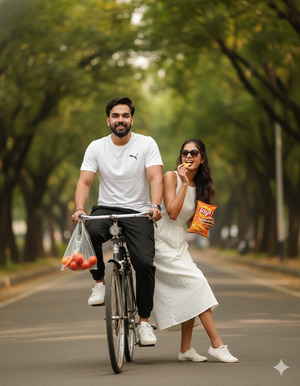 Girl Leaning Back Playful Moment