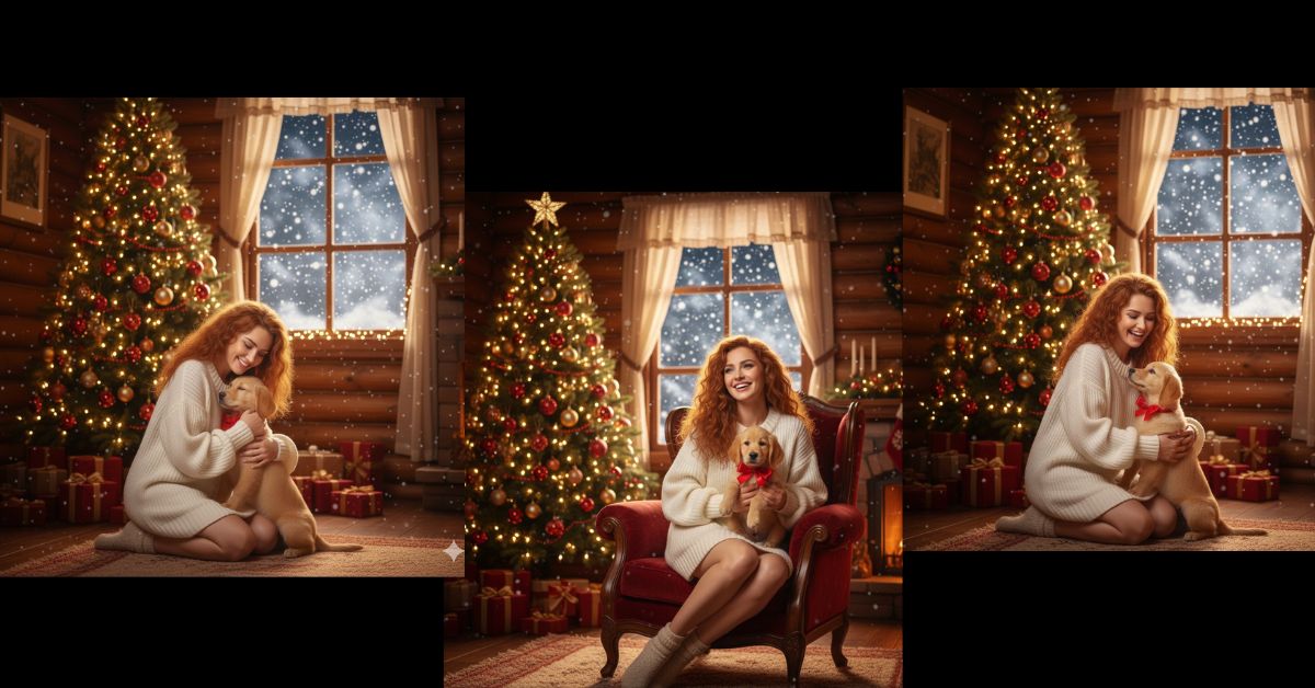 Glowing Light Dress Portrait