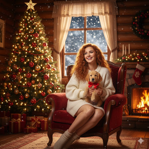 Glowing Light Dress Portrait