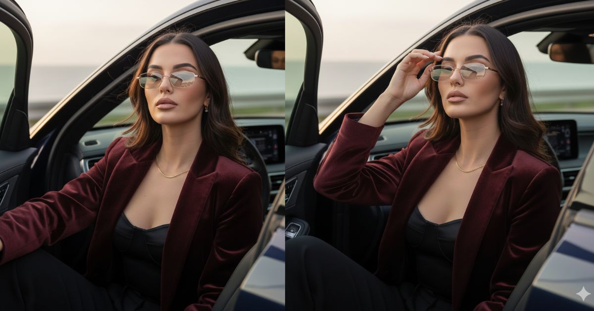 Golden Hour Car Passenger Portrait