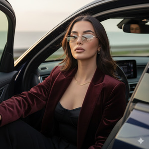 Golden Hour Car Passenger Portrait