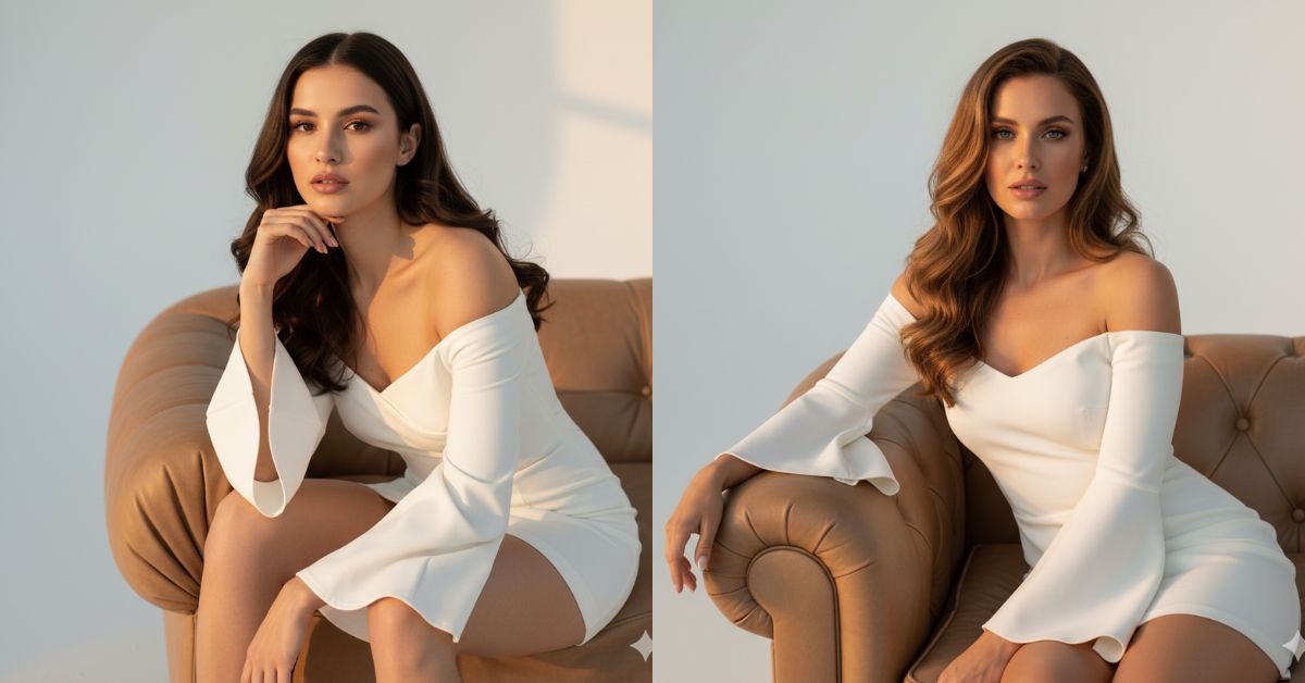 Golden Hour Studio Fashion Portrait