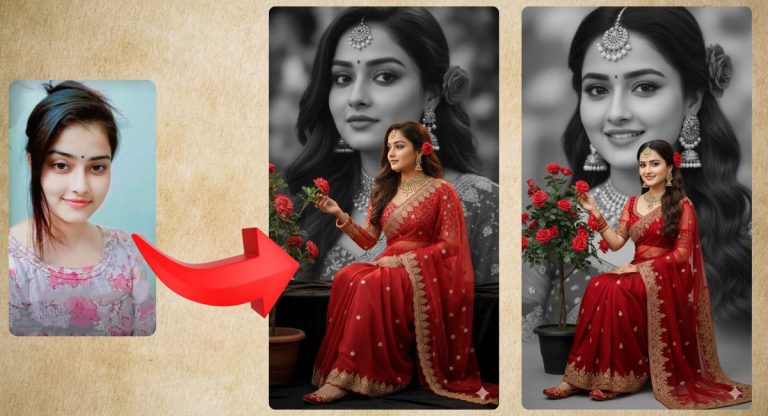 Google Gemini Prompt for Trending Maharani Bollywood Poster Look