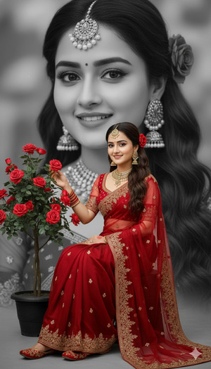 Google Gemini Prompt for Trending Maharani Bollywood Poster Look