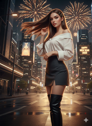 Hair Flip Elegant Pose