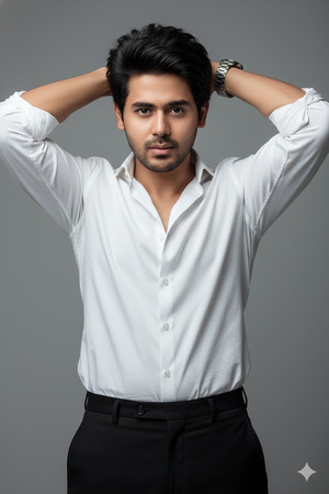 Hands Behind Head Relaxed Editorial Look