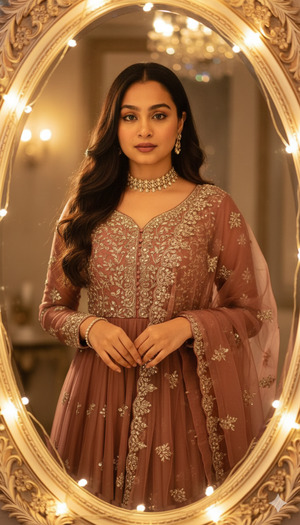 Hands Gently Holding Dupatta