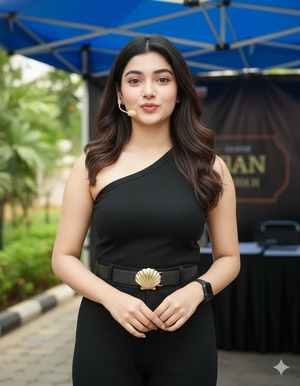 Hands Lightly Clasped in Front Elegant Interview Look