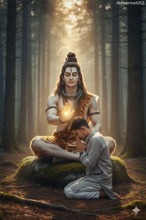 Hands Raised Namaste Pose