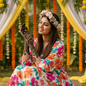 Hands up Mehndi Show Pose