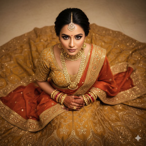 Indian Bridal Birds Eye Portrait