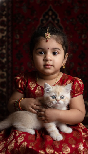 Kitten Sitting on Lap