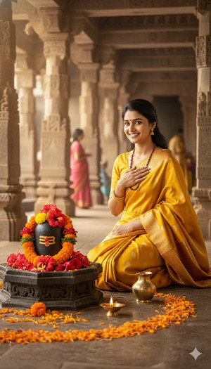 Kneeling Pose with One Hand on Heart
