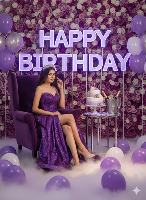 Lavender Birthday Room Portrait 1