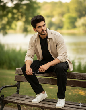 Leaning Forward Thoughtful Pose